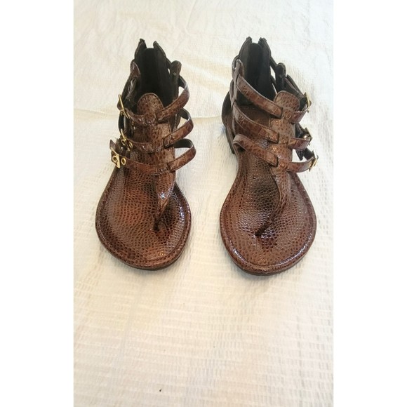 Shirkh Brown Womans Sandals Size 9 - Picture 2 of 6